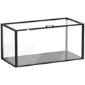 Cage pour Hamster Habitat Rongeurs Transparent de Vue Panoramique 360° Anti-Mordillage 105x51x51cm Noir