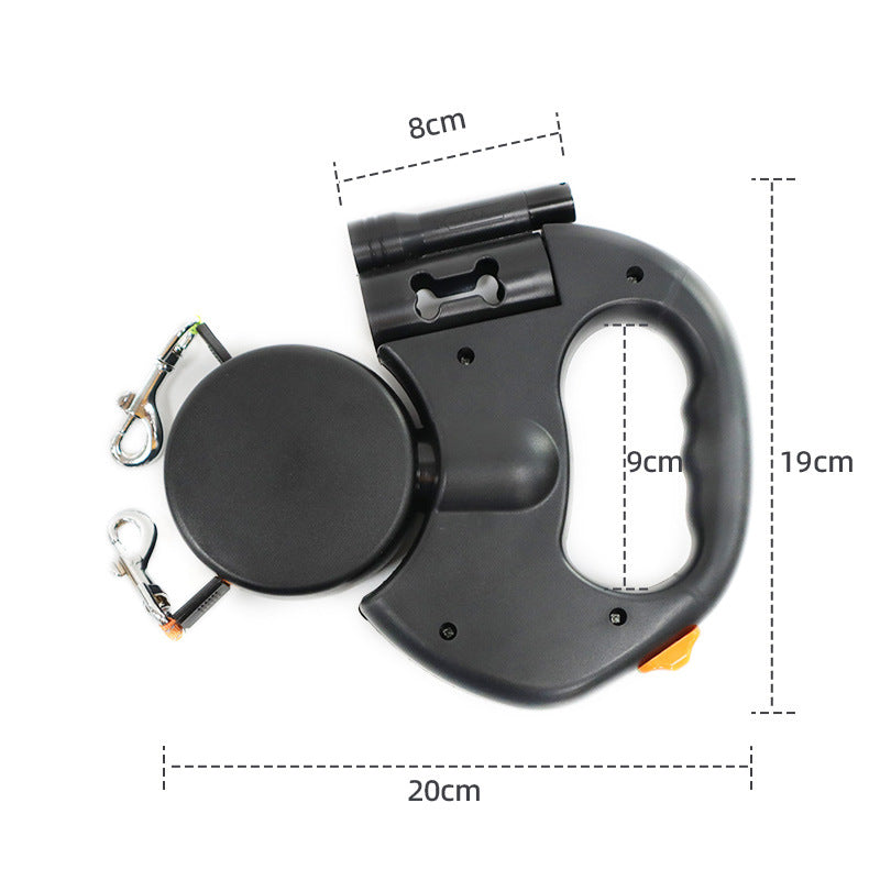 Two-headed dog leash