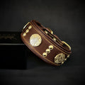 The "Maximus" collar 2 inch wide gold decoration