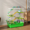 Grande cage pour hamsters cage pour rongeur 5 niveaux avec tunnels abreuvoir roue maisonnette échelles