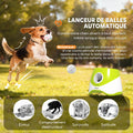 Lanceur de Balles Automatique avec 3 Balles en ETPU, 3 Réglages de Distance 6m/10m/14m, Intérieur et Extérieur, Vert
