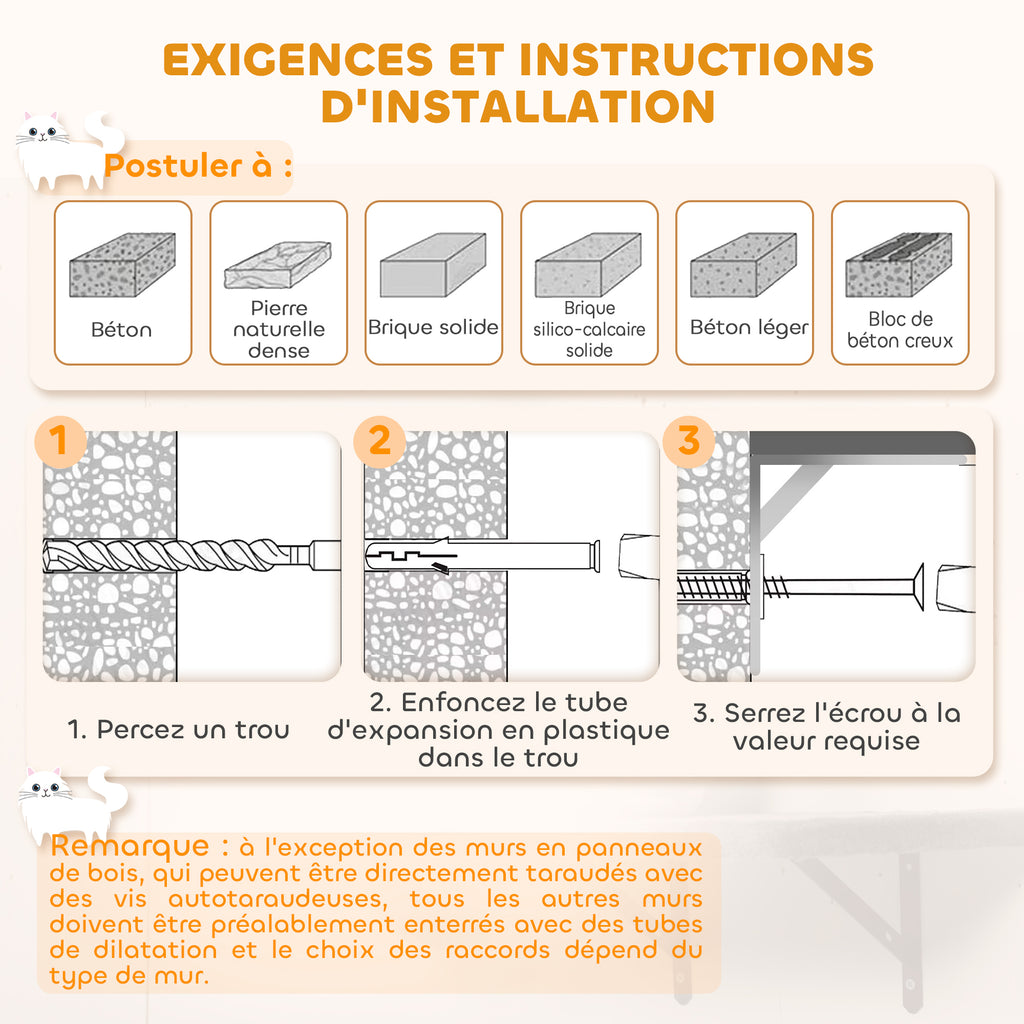 Étagères murales pour chat ensemble de meubles muraux 6 pièces hamac à bulles en acrylique niche hamac échelle beige