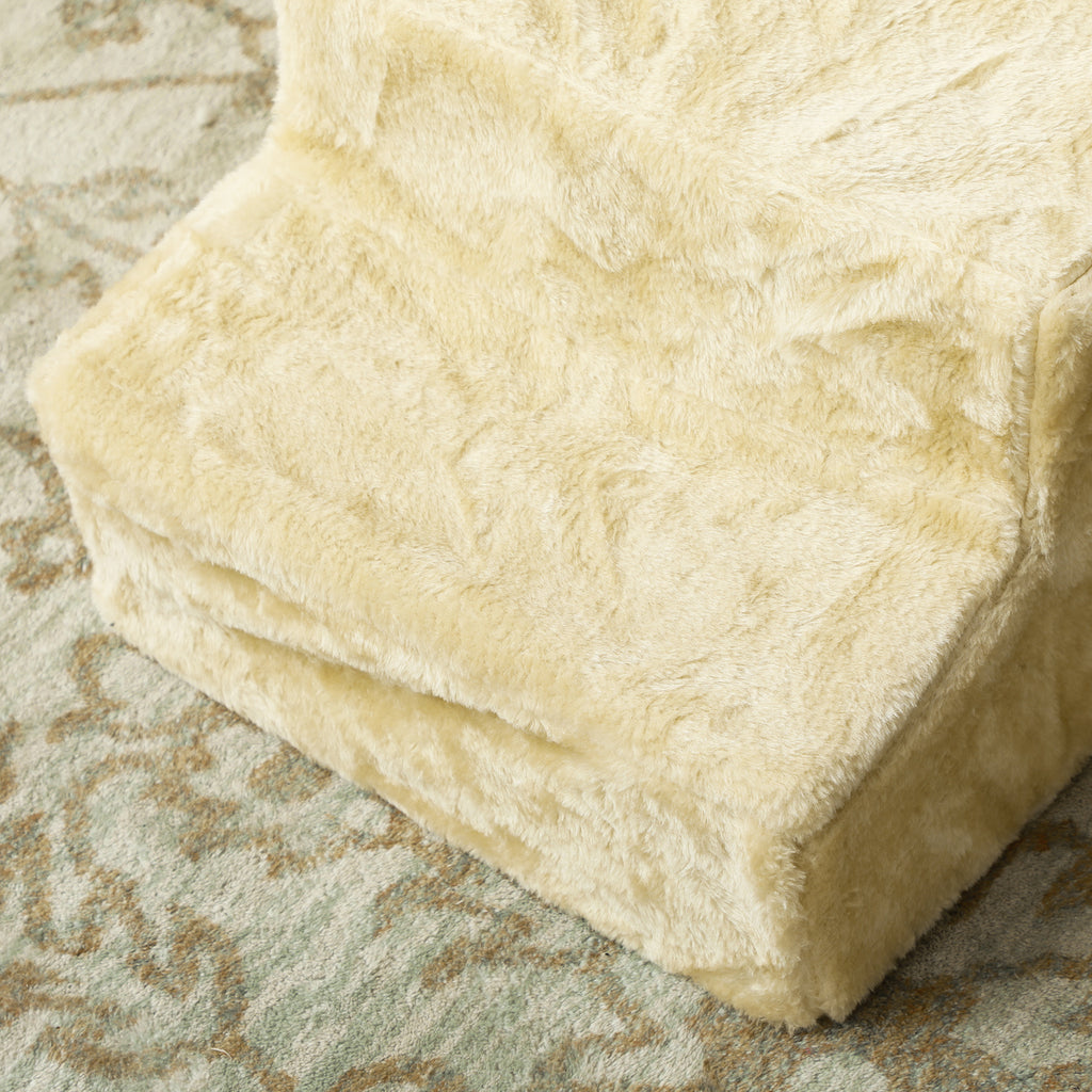 Escalier pour Chien à 3 Marches, Escalier pour Chat, Échelle Antidérapante pour Animaux, 46 x 35 x 35 cm, Beige