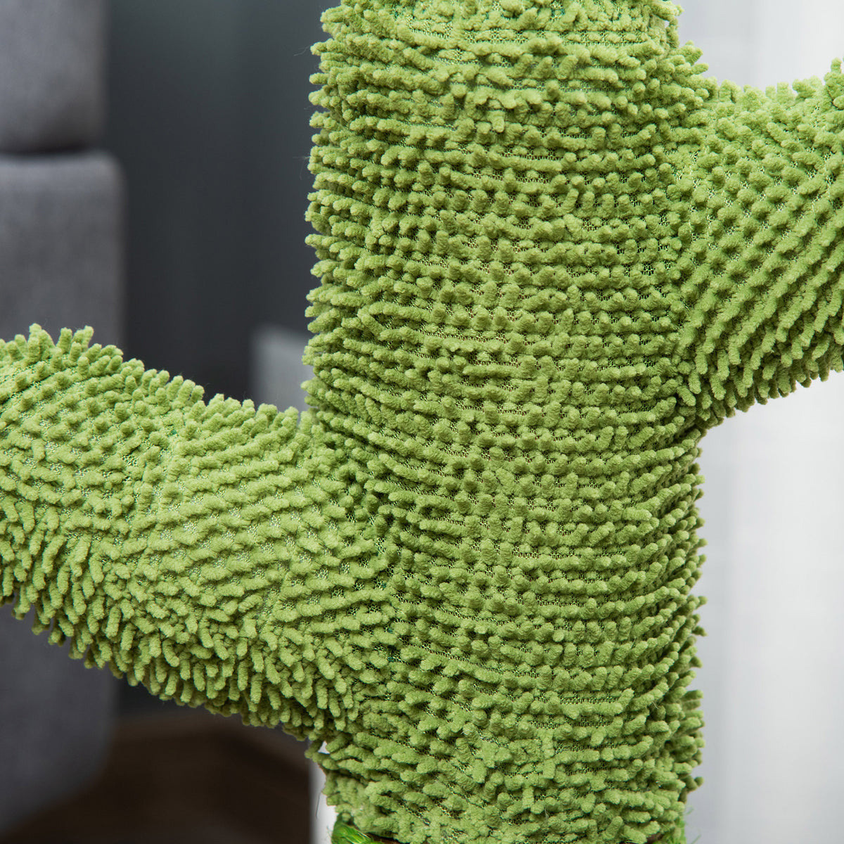 Griffoir pour chat d'intérieur en forme de cactus, arbre à chat en sisal résistant avec base, 40 x 40 x 65 cm, vert