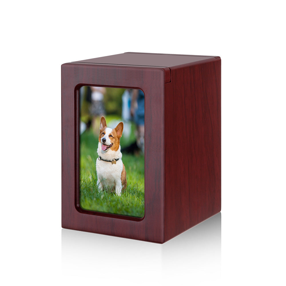 Pet wooden urn creative dog cat pet coffin box funeral supplies souvenir box