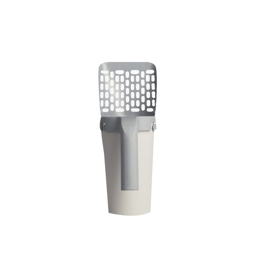 Pet Litter Scoop with Trash Bin Large Capacity Filter Scooper for Cats and Dogs